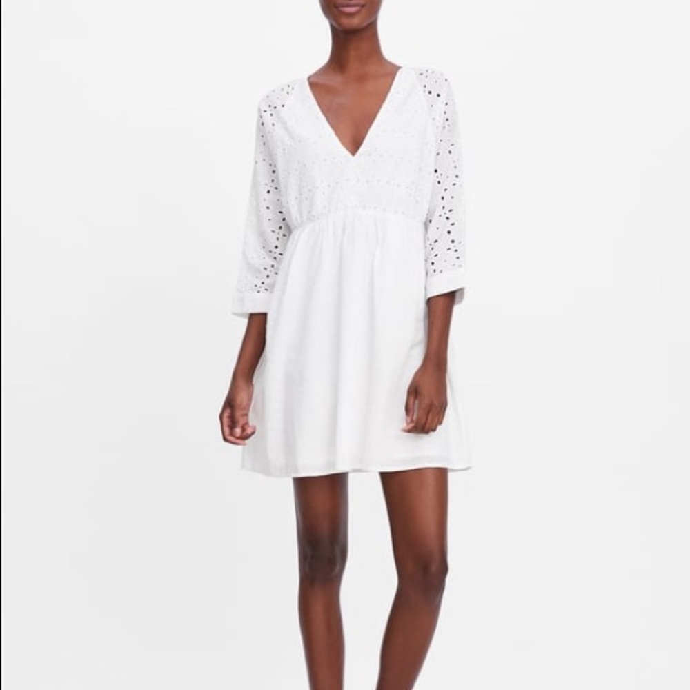 NEW Zara white dress with embroidery